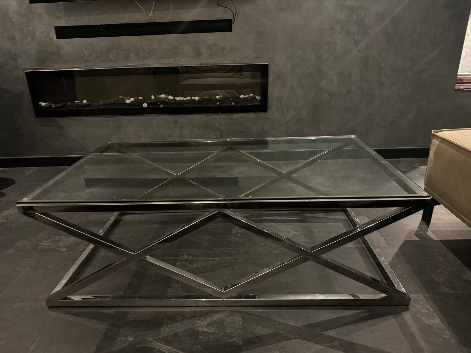 Richmond salontafel, Ophalen, 100 tot 150 cm, Minder dan 50 cm, Richmond, zilver frame