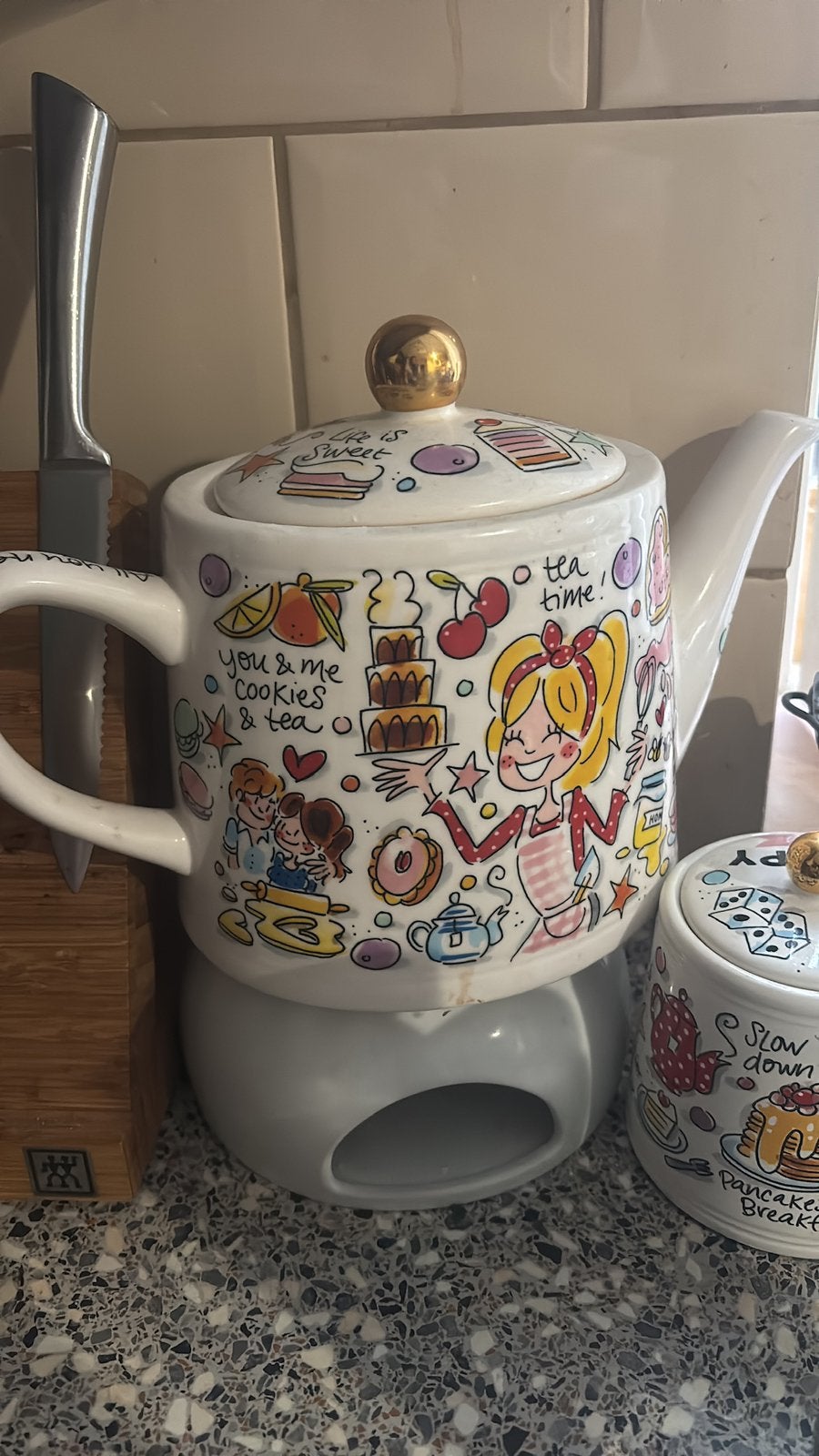 Theepot van Blond Amsterdam, Huis en Inrichting, Overige typen, Ophalen of Verzenden, Zo goed als nieuw, Aardewerk