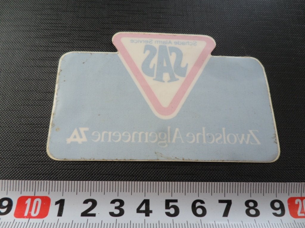 sticker Raamsticker Zwolsche Algemene SAS Schade Alarm Servi, Ophalen of Verzenden, Zo goed als nieuw