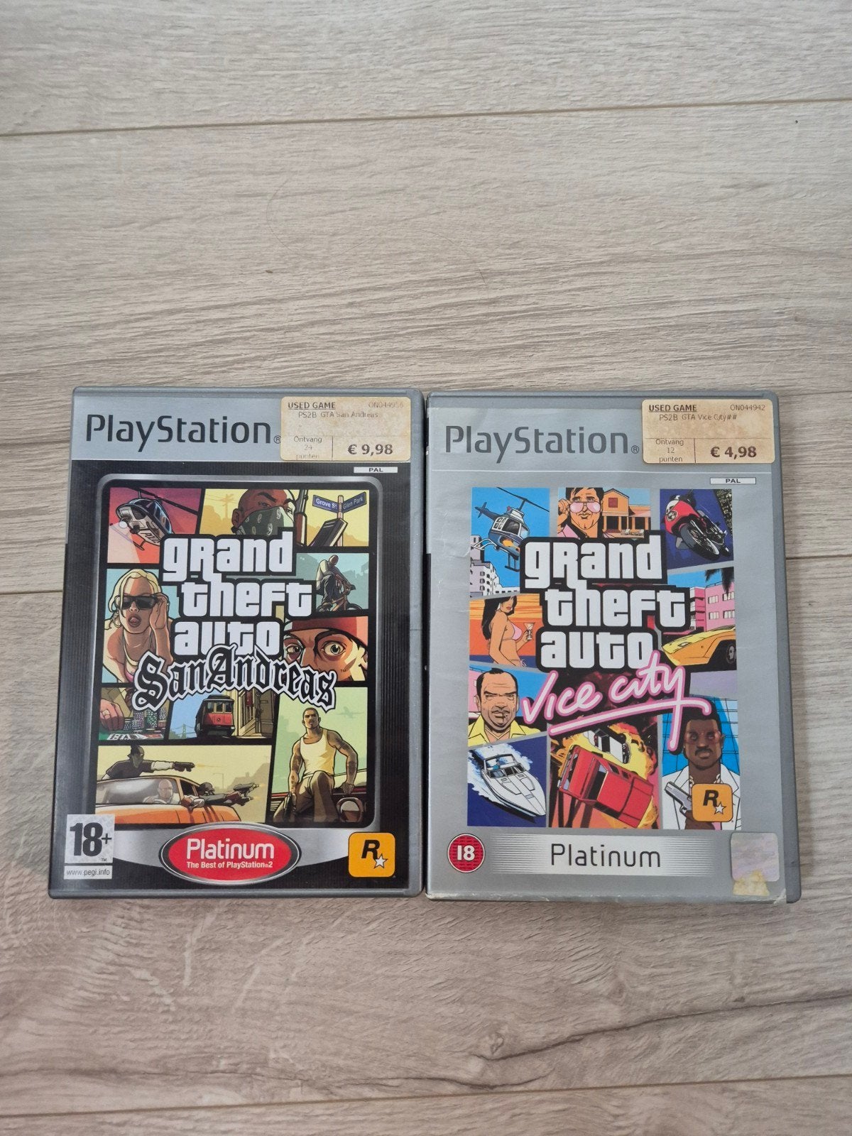 Grand Theft Auto (GTA) : San Andreas & Vice City (PS2), Spelcomputers en Games, Avontuur en Actie, Gebruikt, Vanaf 18 jaar, 1 speler