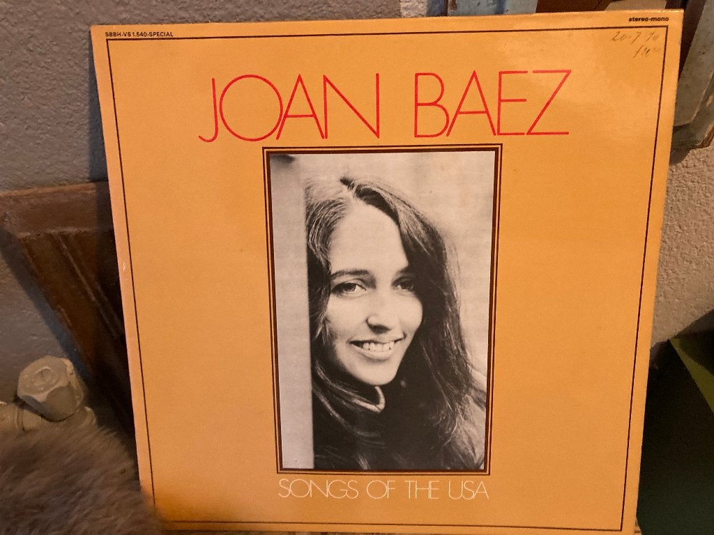 Vintage retro Joan Baez lp plaat vinyl Songs of the USA boho, Ophalen of Verzenden, Gebruikt, LP