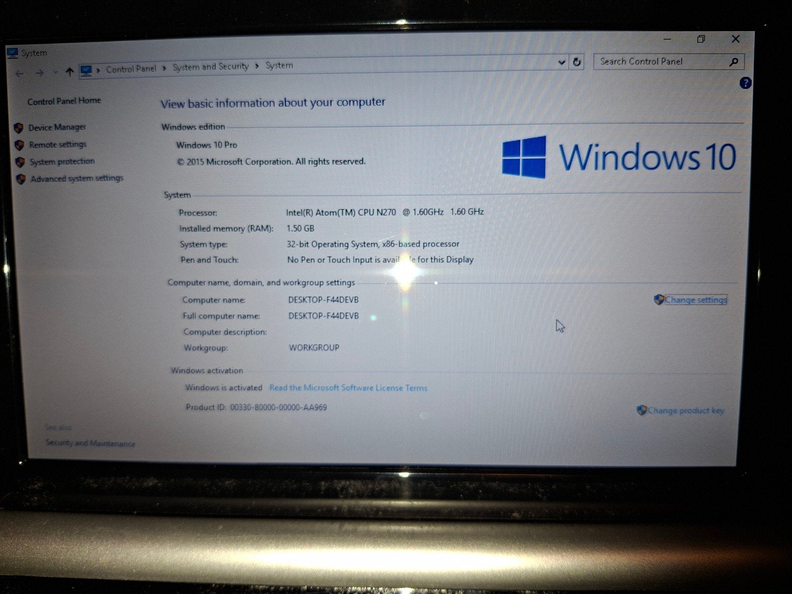 Packard Bell Dot S netbook met Windows 10 Pro en adapter, Ophalen of Verzenden, Packard Bell