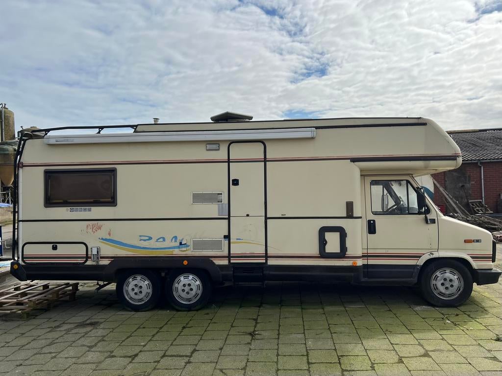 Fiat Ducato camper 1990, APK tot juni 2027!, Caravans en Kamperen, Campers, Reservewiel, Bedrijf, Luifel, Meer dan 6