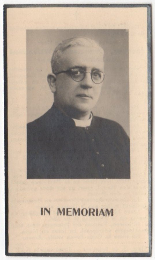 pastoor Jacobus F.W. Middelaer 1889 Breda + 1943 Lamsweerde, Verzamelen, Bidprentjes en Rouwkaarten, Ophalen of Verzenden