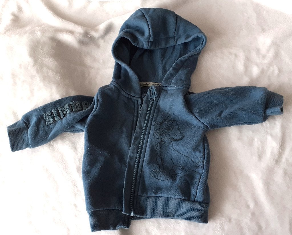 Baby jasje Simba blauw Primark Disney 68, Ophalen of Verzenden, Zo goed als nieuw, Jongetje, Jasje