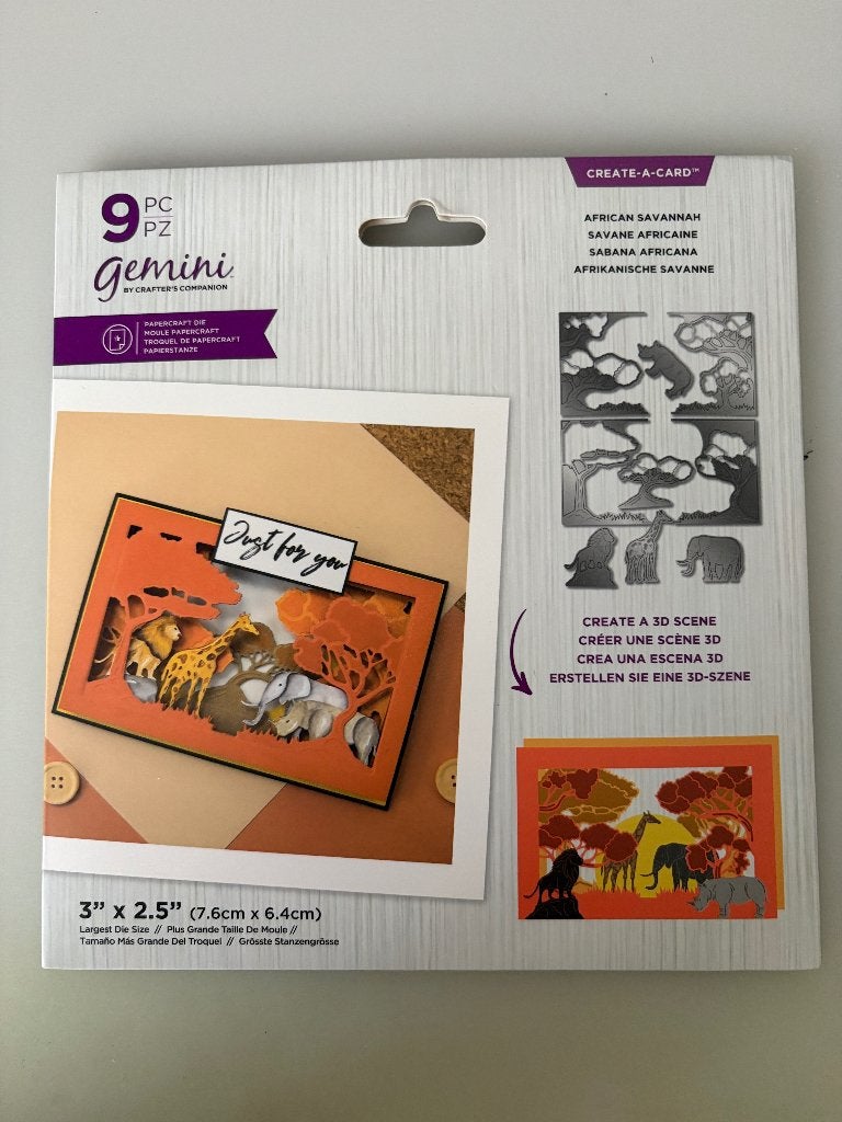 crafters companion snijmallen creëer een 3d scene Savanne, Verzenden, Zo goed als nieuw, Overige thema's, Pons of Mal