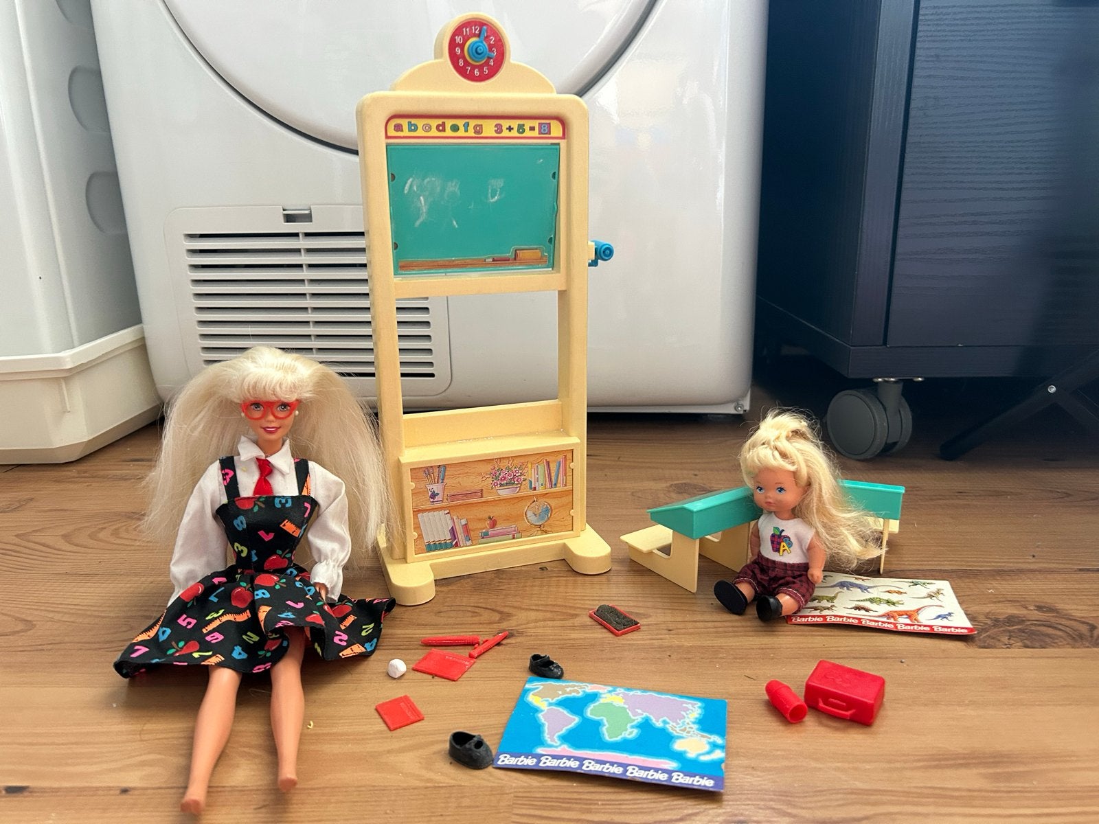 Vintage Barbie school set - niet helemaal compleet, Ophalen of Verzenden, Gebruikt, Barbie