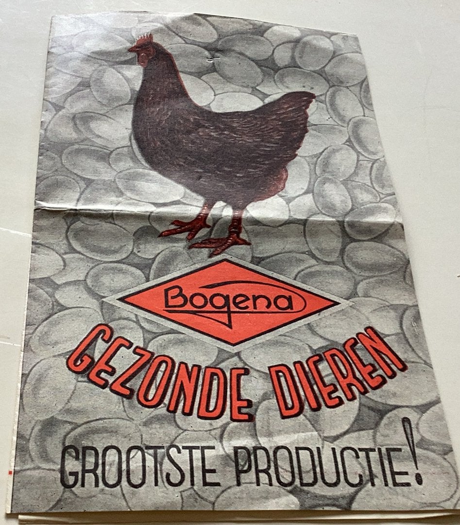 Schiedam Bogena gezonde Dieren folder met 6 blz en prijslij, Ophalen of Verzenden, Zo goed als nieuw, Overige typen