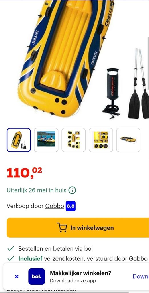Challenger 3 rubberboot incl. Alle toebehoren in nieuwstaat!, Ophalen of Verzenden, Zo goed als nieuw