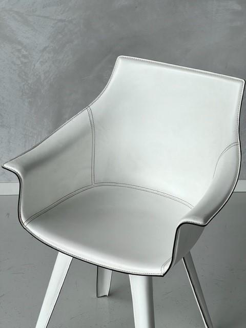 Kab eetkamerstoel Karim Rashid Frighetto stoel wit leer, Gebruikt, Frighetto, ., Wit