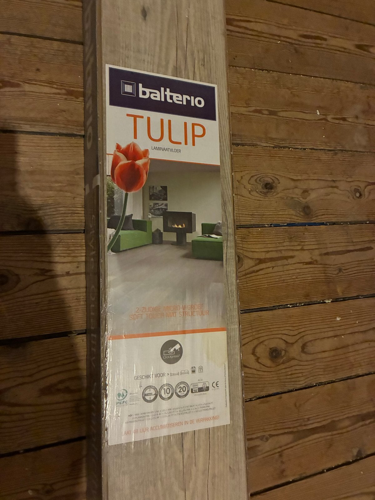 6m2 laminaat Balterio Tulip - 2 dichte pakken + 1 halve, Ophalen, 50 tot 150 cm, Nieuw, 10 m² of meer