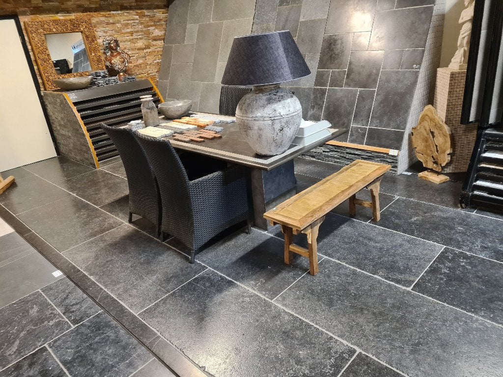 landelijke plavuizen Belgisch Hardsteen 120x60 cm verouderd, Tuin en Terras, Ophalen of Verzenden, Nieuw, Overige materialen, Overige typen
