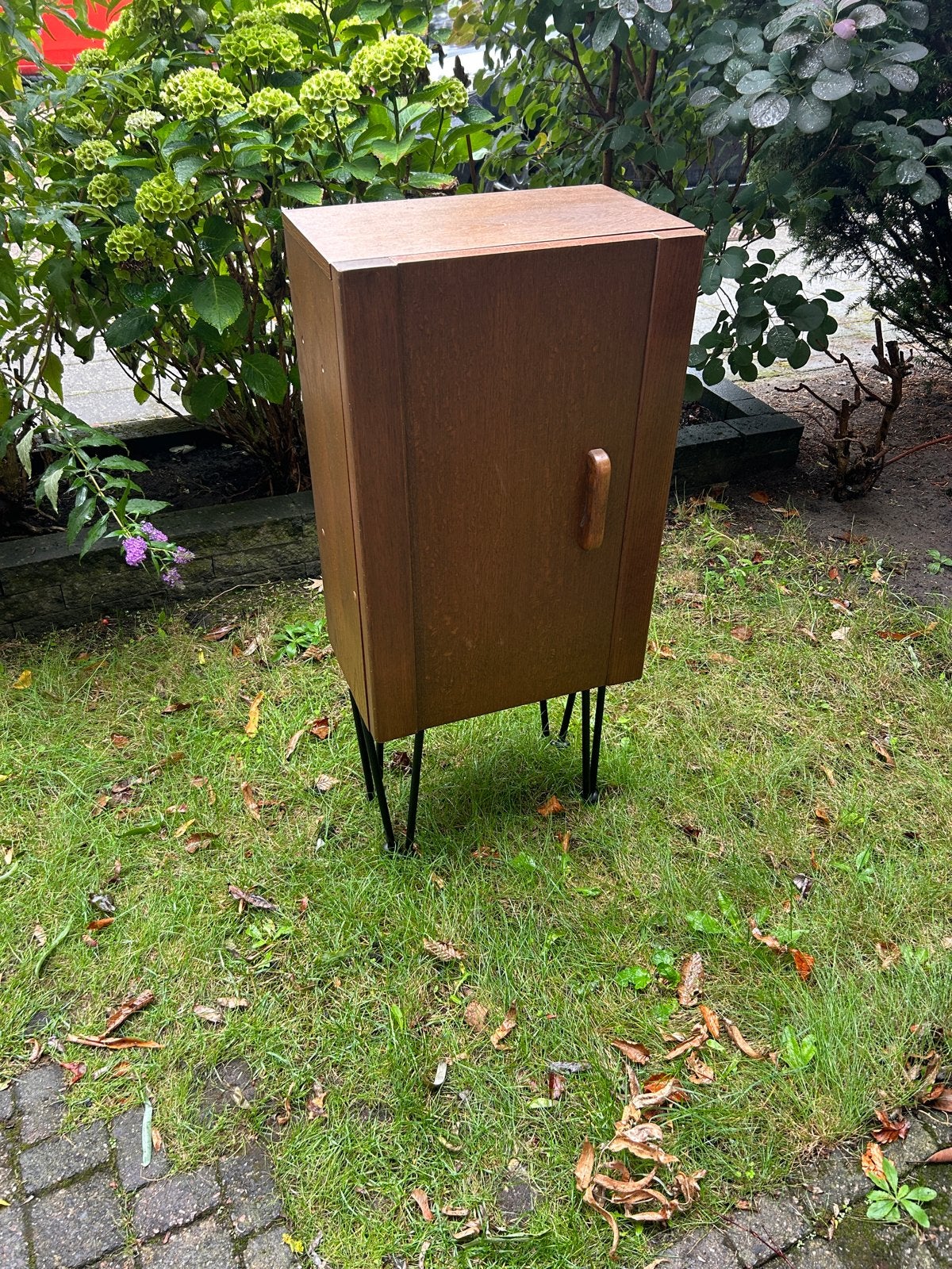 Houten kastje met hairpin poten - 91x40x28 cm, Huis en Inrichting, Ophalen, Gebruikt