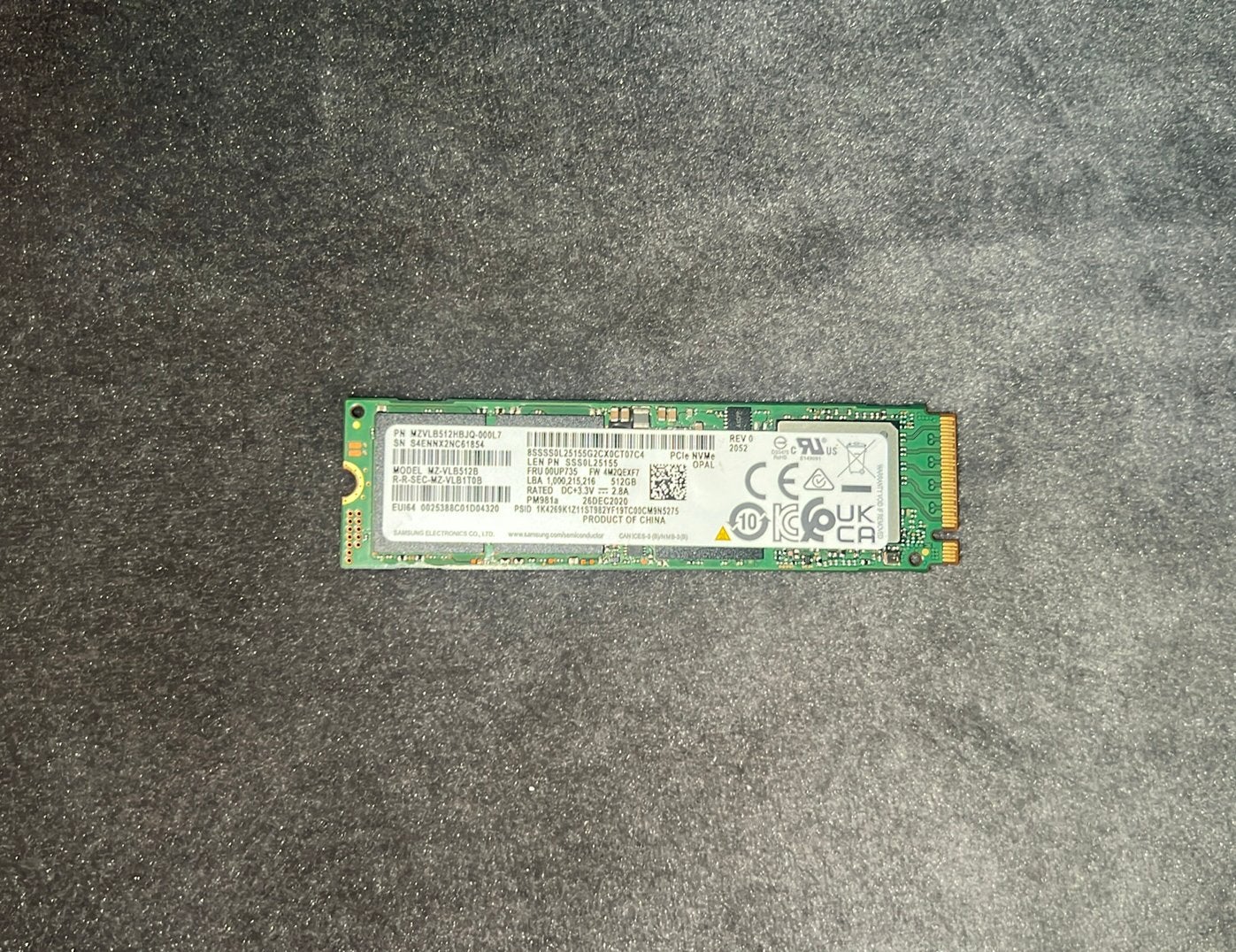 512GB Samsung NVME SSD M.2, Computers en Software, Harde schijven, Intern, 512GB, SSD, Ophalen of Verzenden