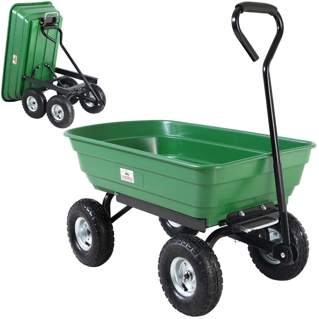 Bolderkar trekkar kiepkar kipwagen groen GRATIS BEZORGD!, Verzenden, Nieuw, Nvt, Nvt