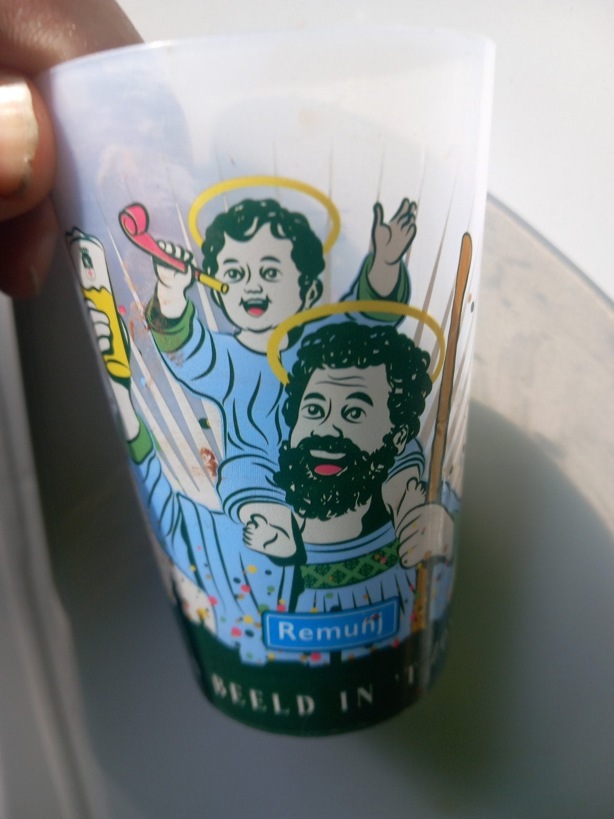 9x sint christoffel, Ophalen of Verzenden, Zo goed als nieuw, Bierglas