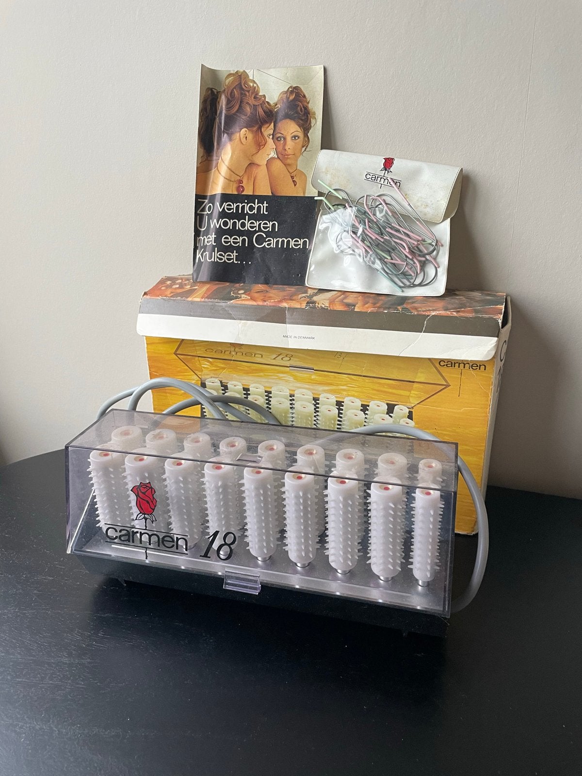 Retro Carmen 18 krulset - Vintage haarstyling, Ophalen of Verzenden, Gebruikt, Haarverzorging