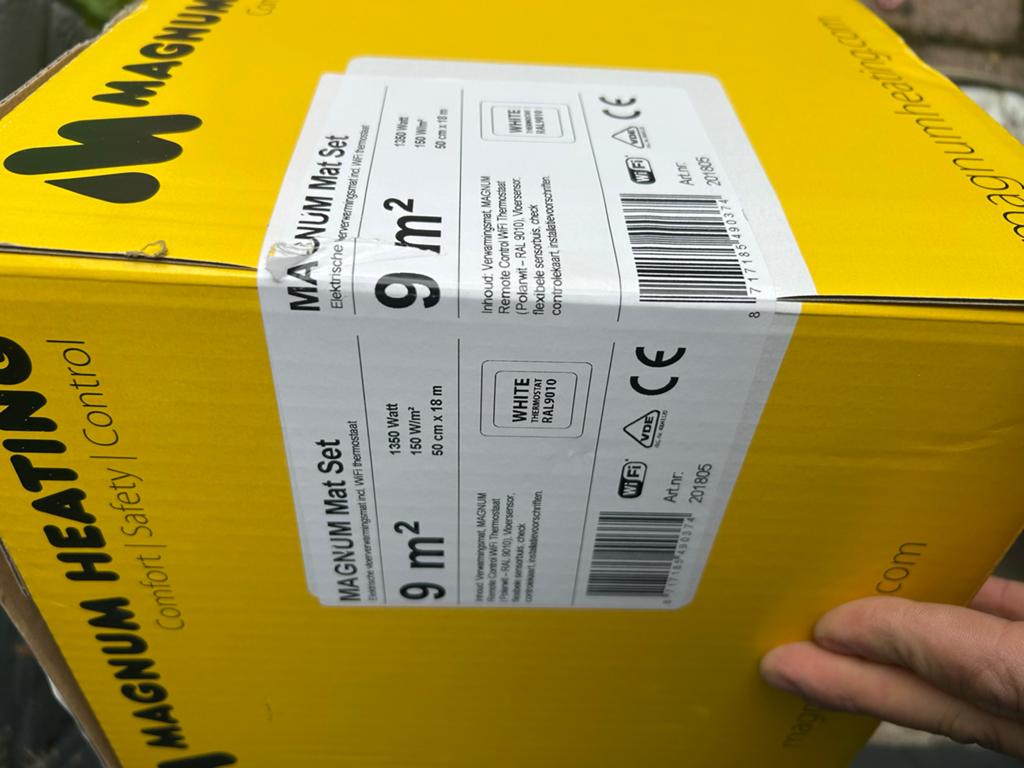 magnum elektrische vloerverwarming Set 9m² met Smart WiFi, Ophalen of Verzenden, Slimme thermostaat, Nieuw