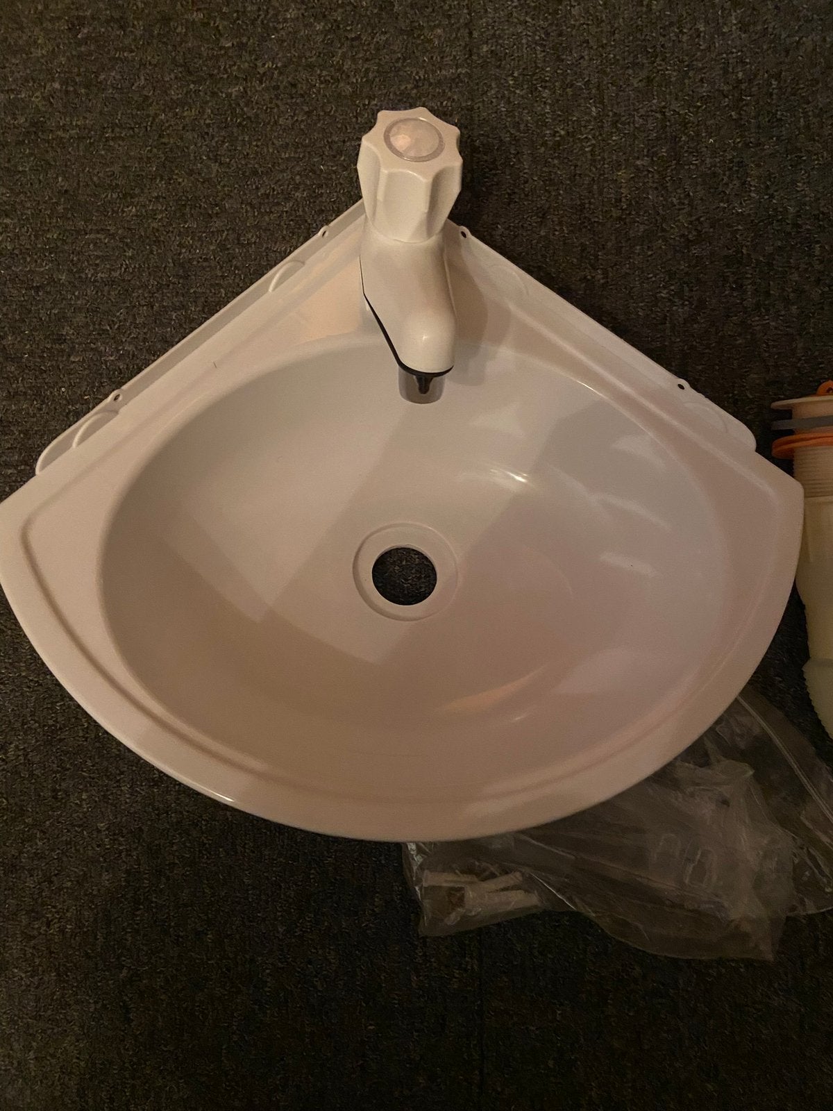 Nieuwe kunststof hoek spoelbak keuken garage wasbak kraan #, Ophalen of Verzenden, Nieuw, Wastafel