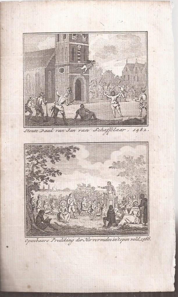 Barneveld. Stoute Daad van Jan van Schaffelaar 1482 Kopergra, Antiek en Kunst, Ophalen of Verzenden, Origineel