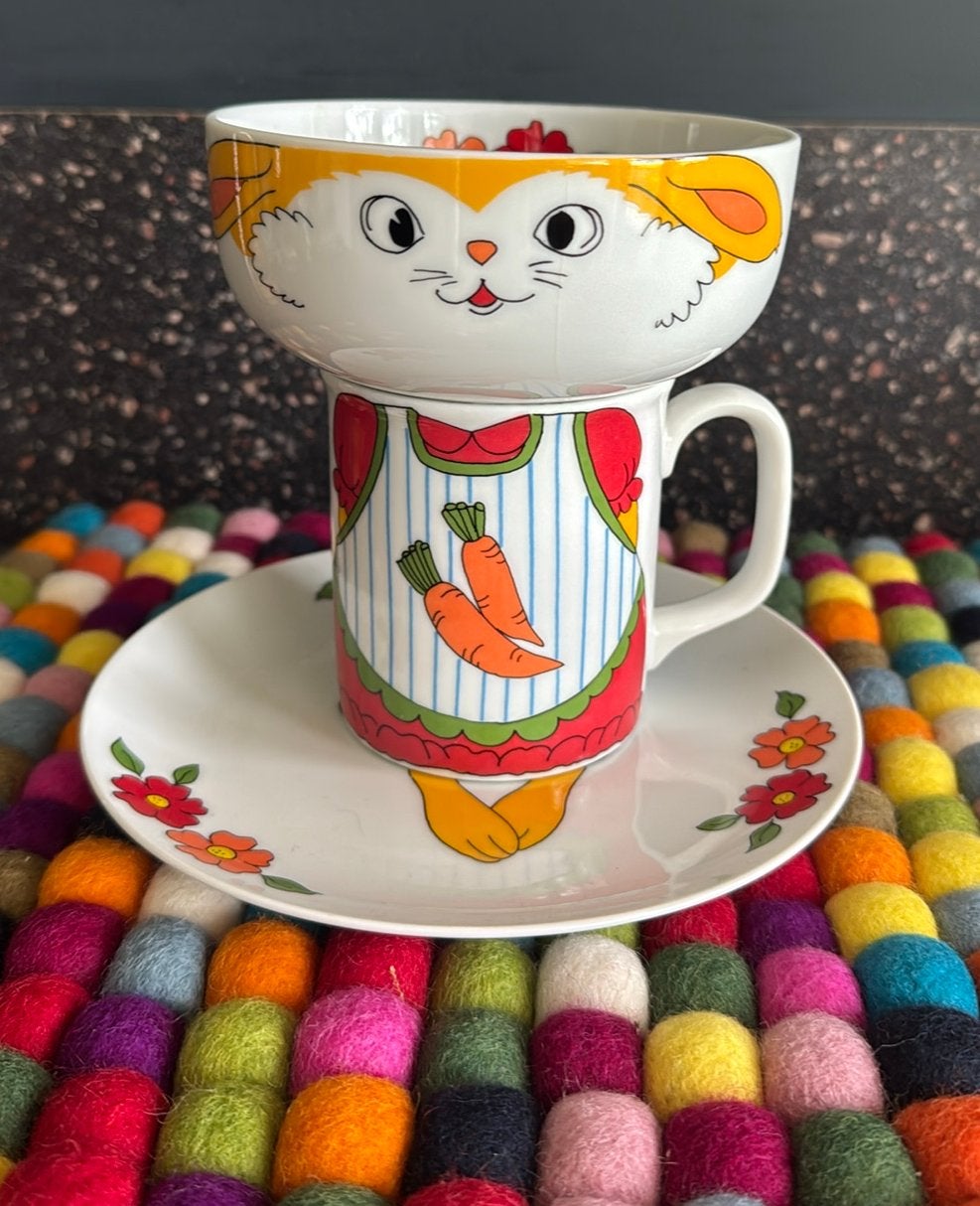 Kinder servies vintage jaren 70., Ophalen, Zo goed als nieuw, Bord(en), Overige stijlen