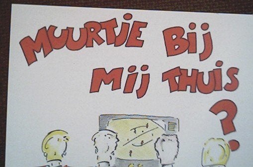 voetbal ansichtkaart met tekst Muurtje bij mij thuis?, Verzamelen, Ophalen of Verzenden, Nieuw, Buitenlandse clubs, Poster, Plaatje of Sticker