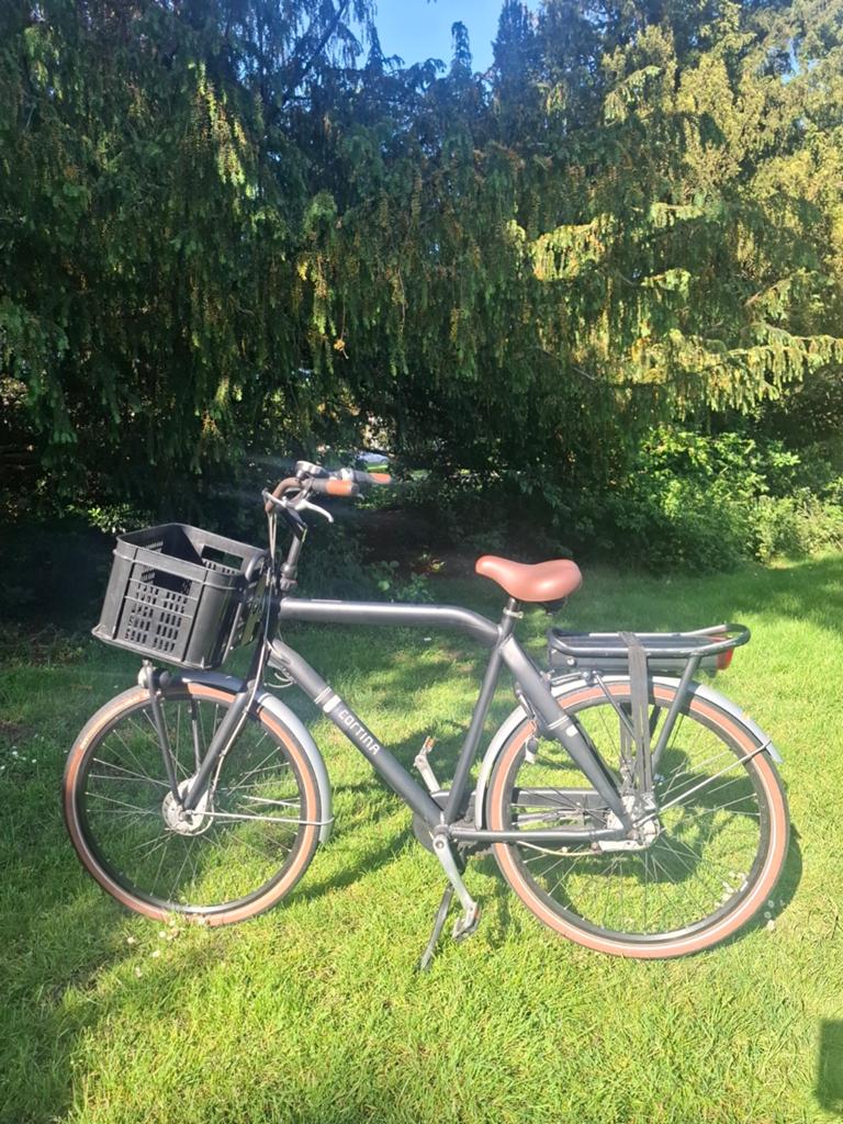 Cortina Ecomo elektrische fiets met mand, Gebruikt, Versnellingen, 50 tot 53 cm, Trommelrem