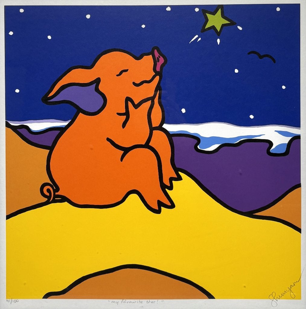 584. Zeefdruk, Shunyam – "My favorite star!", eind 20e eeuw, Ophalen