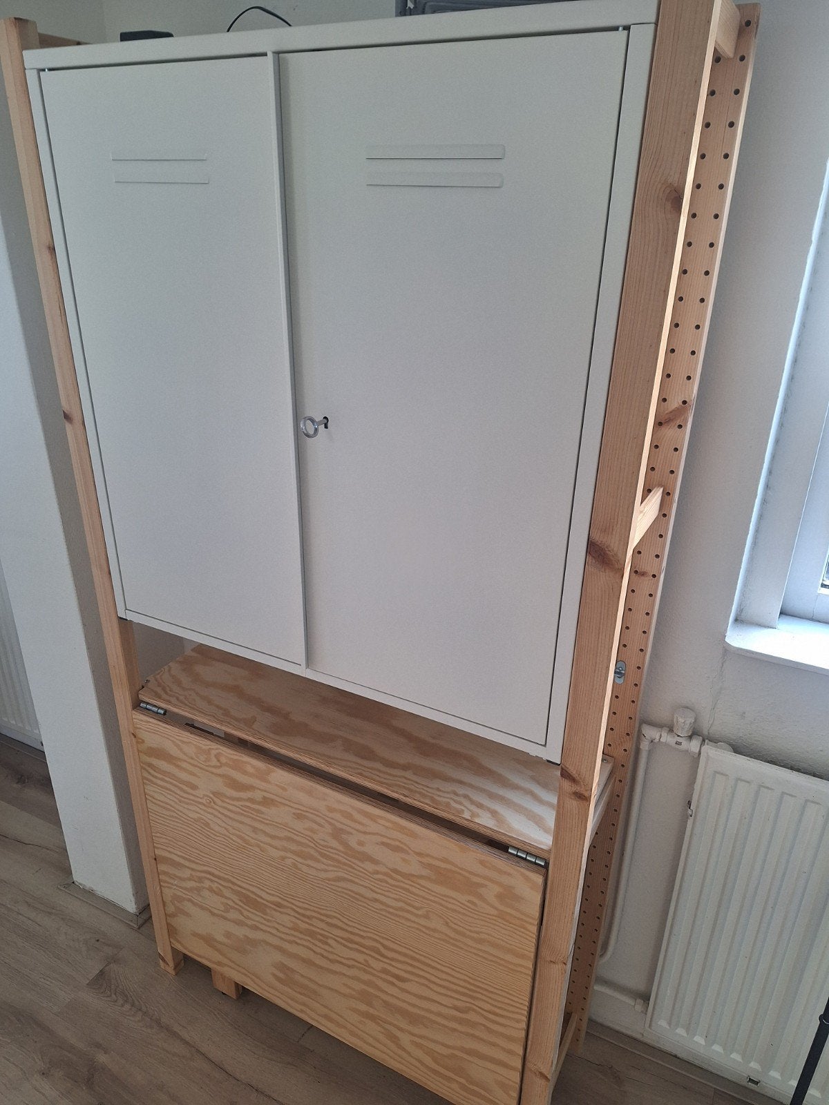 Opvouwbaar bureau met kast, Ophalen, Gebruikt