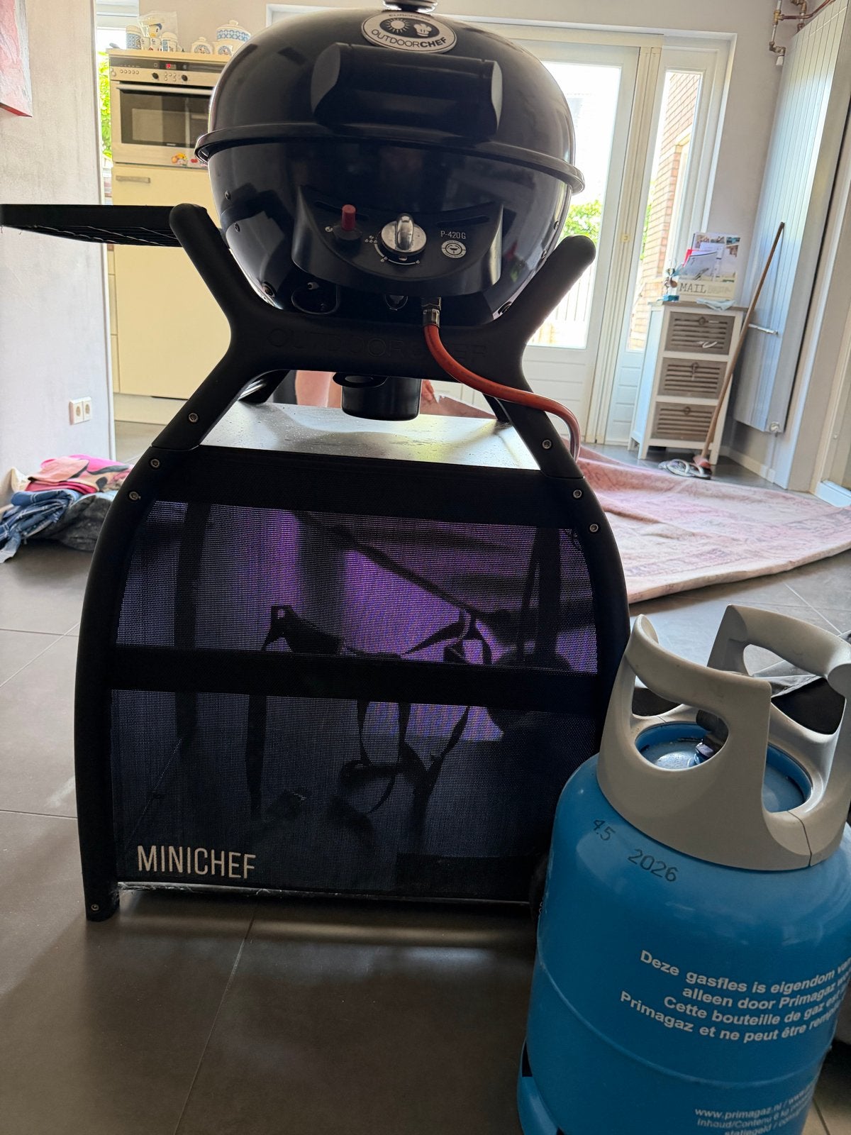 Outdoorchef Minichef P-420 G gasbarbecue, Ophalen, Gebruikt