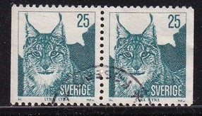 1555 - Zweden Michel 822 yD/D gestempeld , Lynx, Verzenden, Zweden, Gestempeld