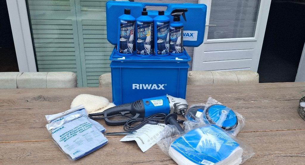 Riwax 1300W polijstmachine + cleaningset luxe box. Nieuw, Ophalen of Verzenden
