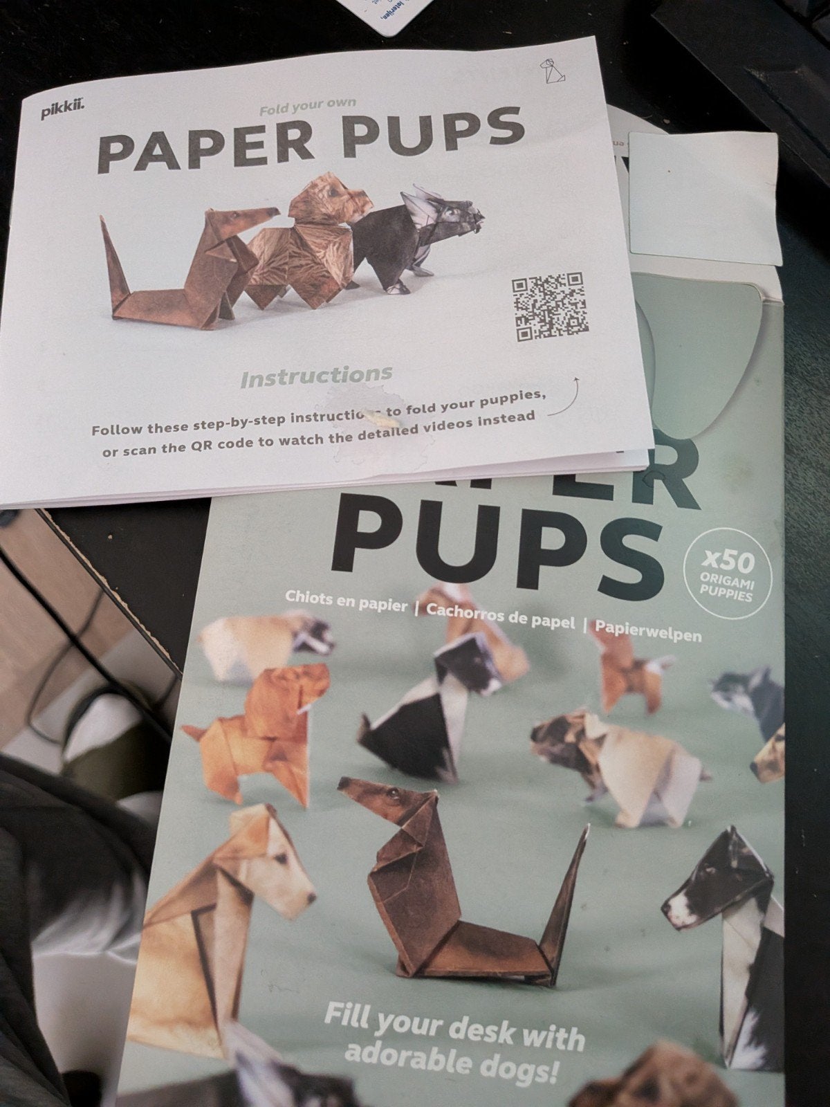Paper pups, origami, Dieren, Meerkleurig, Ophalen of Verzenden, Zo goed als nieuw