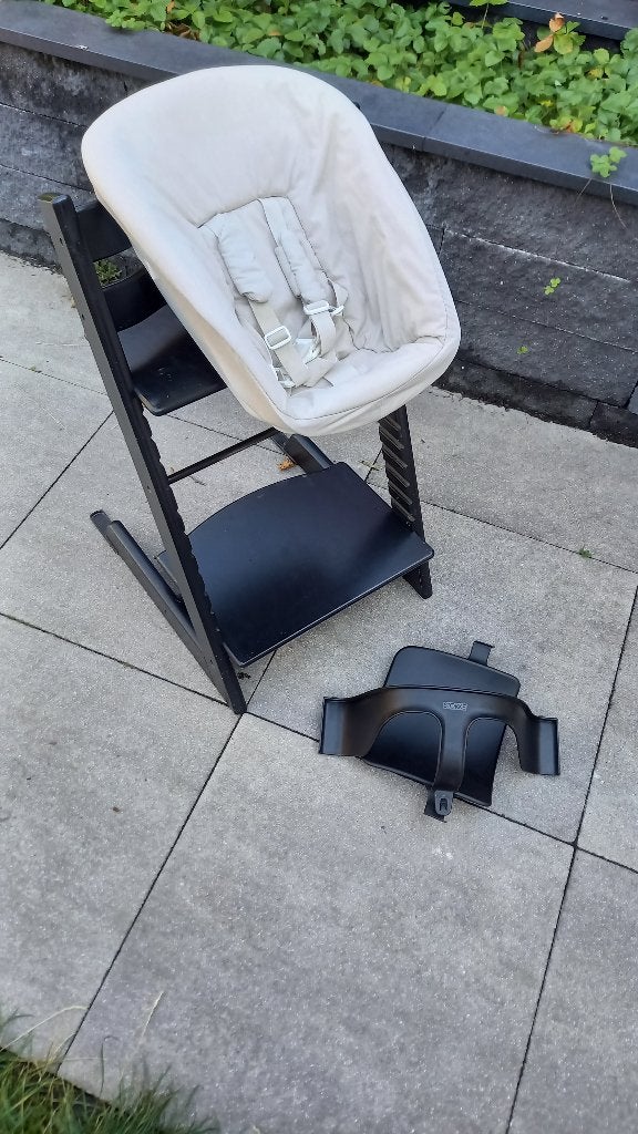 Stokke Tripp Trapp stoel, met newbornset en babyset, Ophalen, Gebruikt, Meegroeistoel, Stoelverkleiner