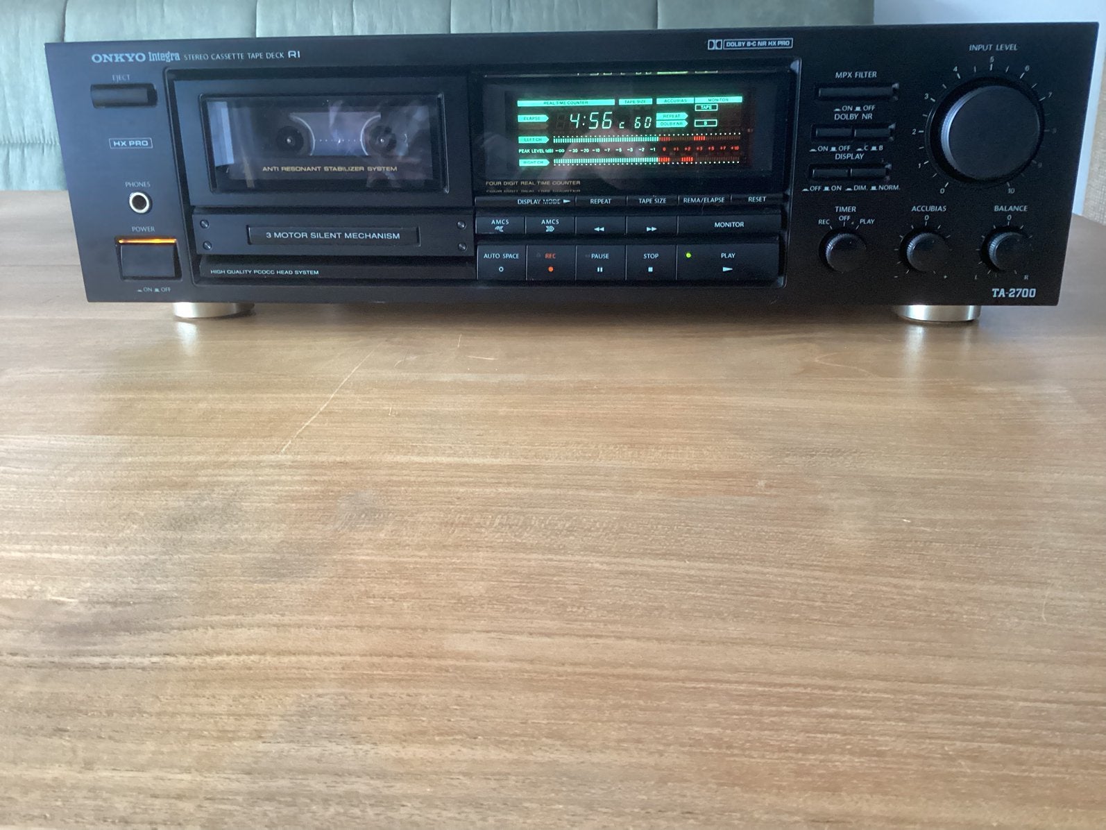 Onkyo Integra TA 2700 3 head 3 motor Dual Capstan Dolby B/C, Ophalen of Verzenden, Enkel, Kenwood, Tiptoetsen
