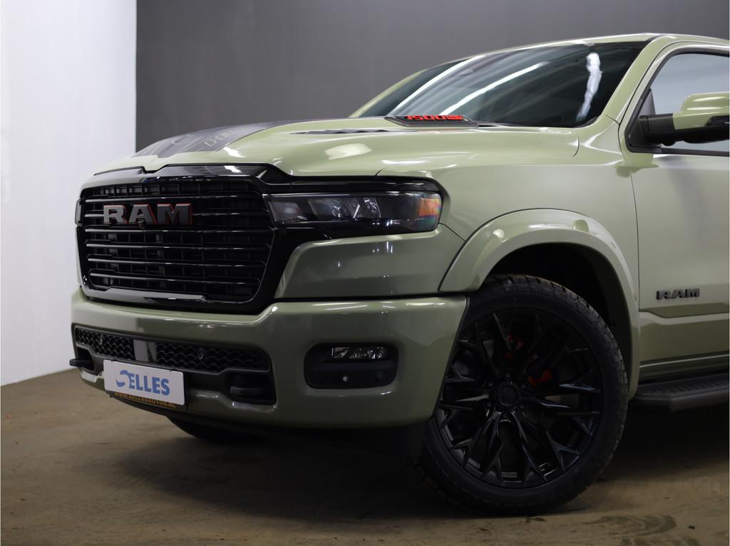 Dodge Ram 1500 2025 3.0L HURRICANE LARAMIE Night | BPM VRIJ, Auto's, Automaat, Zwart, Zwart, Leder