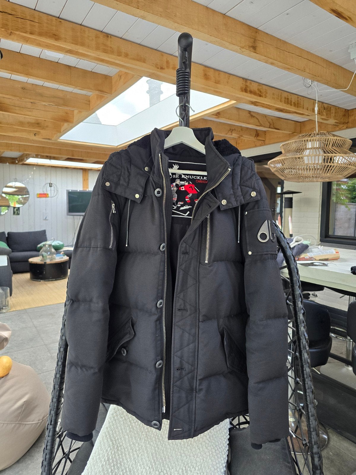 Moose Knuckles jas, maat M, Kleding | Heren, Maat 48/50 (M), Zwart, Ophalen of Verzenden, Zo goed als nieuw