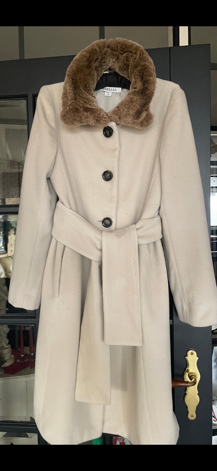 Marella cashmere- wool mantel, maat 36, Ophalen of Verzenden, Zo goed als nieuw, Maat 36 (S), Overige kleuren