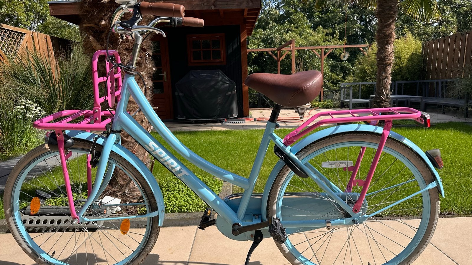Spirit Meisjesfiets - Lichtblauwe fiets 26 inch, Terugtraprem, Gebruikt, Versnellingen, 50 tot 53 cm
