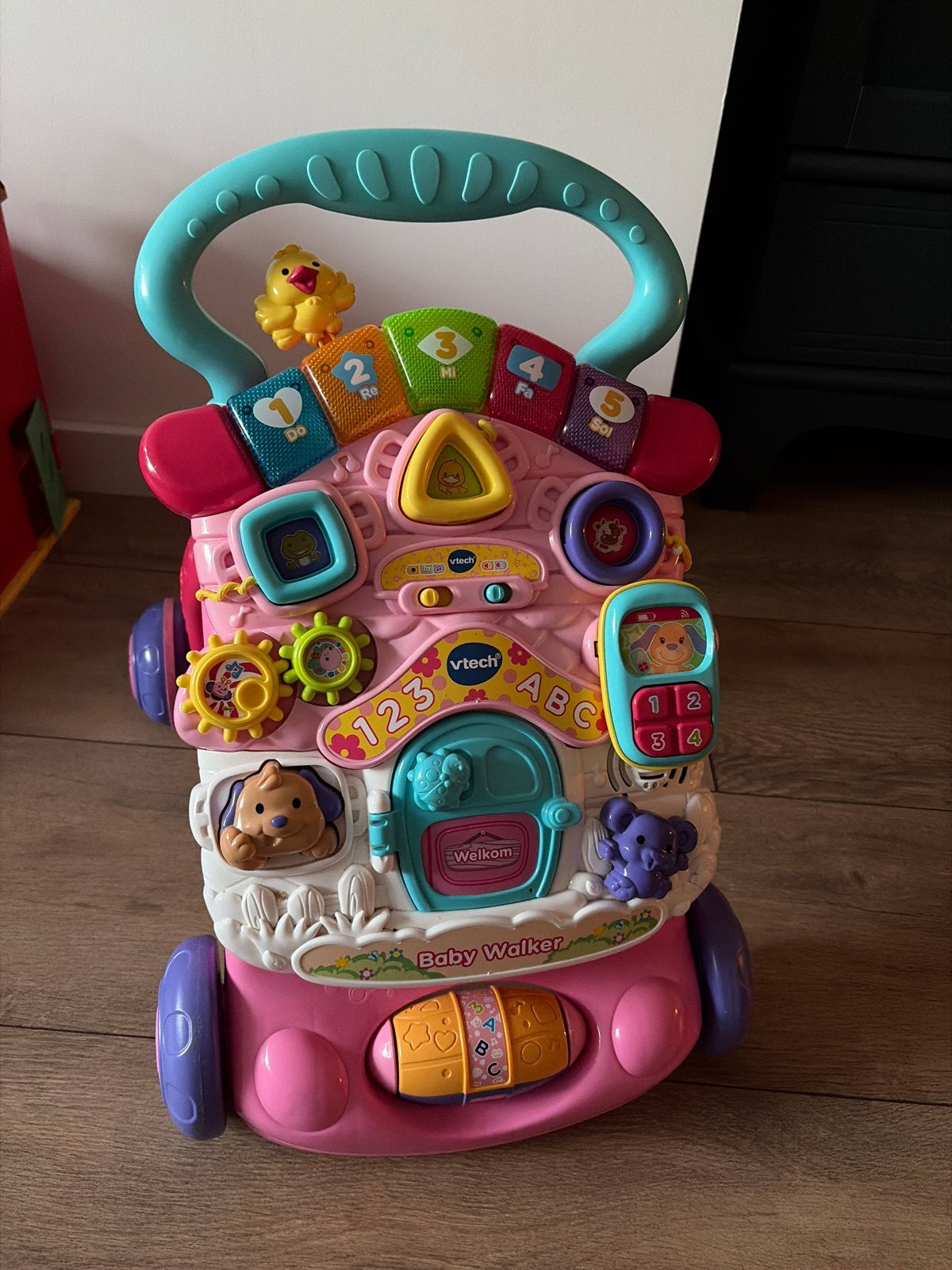 Vtech Baby Walker - Roze loopwagen met geluid en licht, Ophalen, Zo goed als nieuw, Overige typen, Met licht