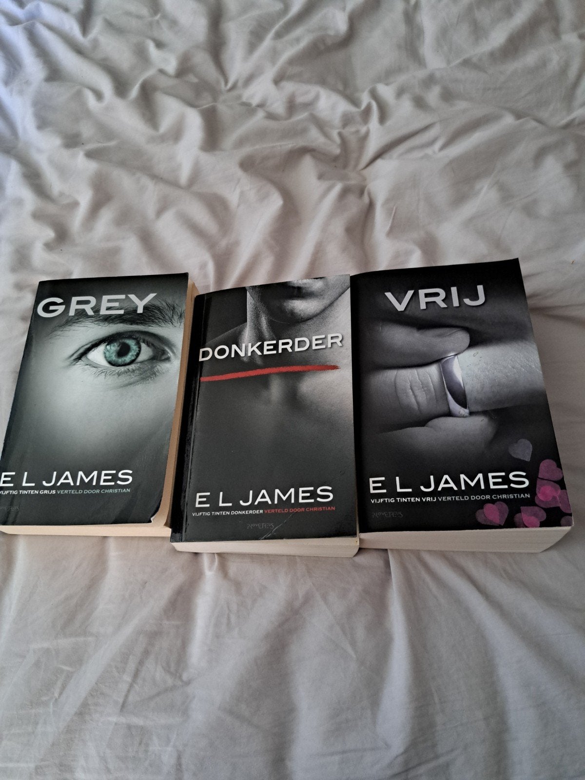 Vijftig tinten trilogie - E.L. James (Grey, Donkerder, Vri, Boeken, Ophalen of Verzenden, Gelezen, E.L. James, Nederland