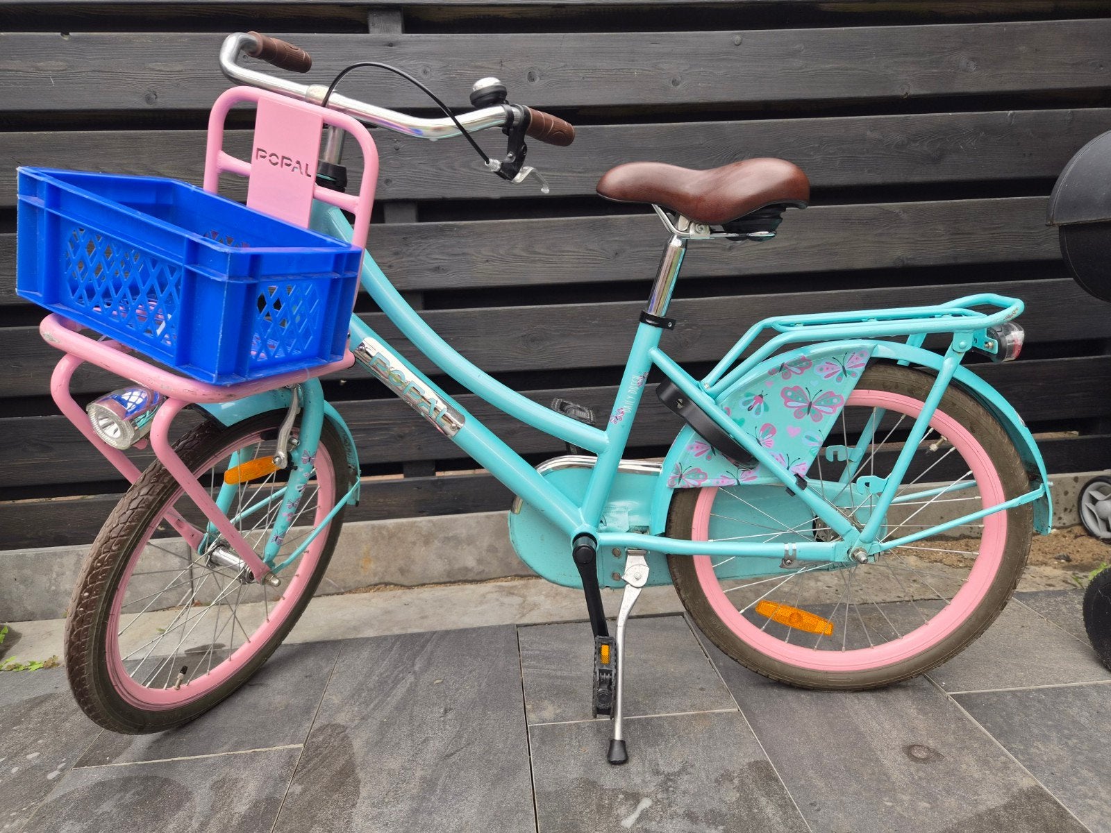 Popal 20 inch kinderfiets met mandje - Gebruikt, Ophalen of Verzenden, Gebruikt, 20 inch of meer, Popal