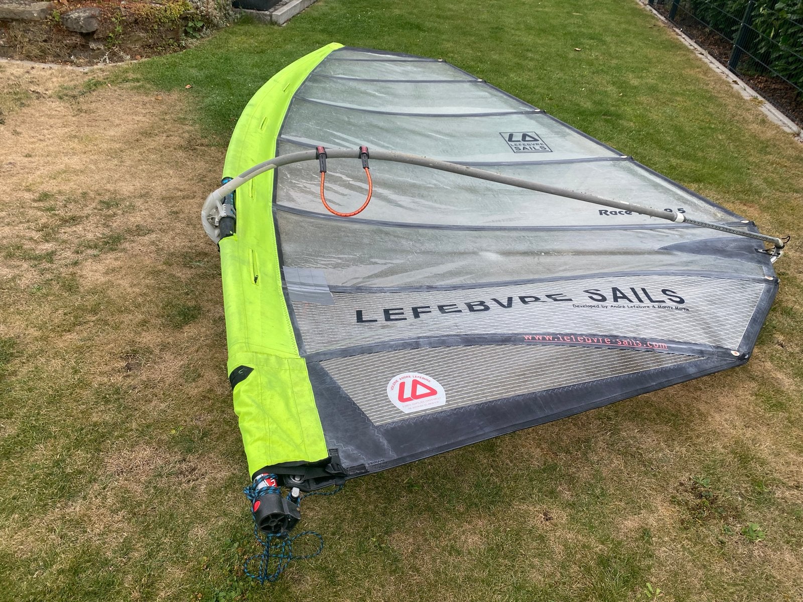 Lefebvre Sails Race Pro 9.5 windsurfzeil, Watersport en Boten, Gebruikt, 8 m² of meer, Zeil, Ophalen