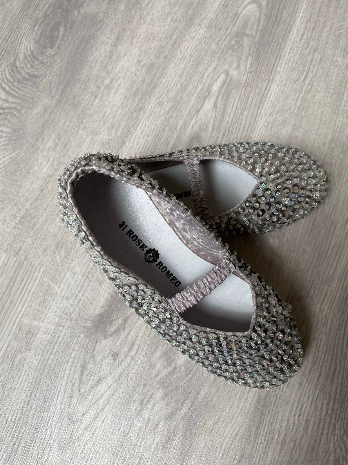 Nieuwe Glitter Ballerina's Maat 31 met Zilveren Pailletten, Kinderen en Baby's, Meisje, Schoenen, Nieuw, Ophalen of Verzenden