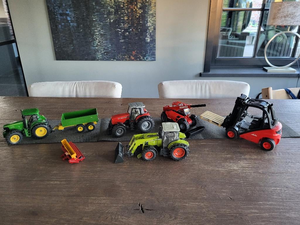 Diverse Siku trekkers, manitou, heftruck schaal 1:32, Ophalen, Gebruikt, Hijskraan, Tractor of Landbouw, SIKU