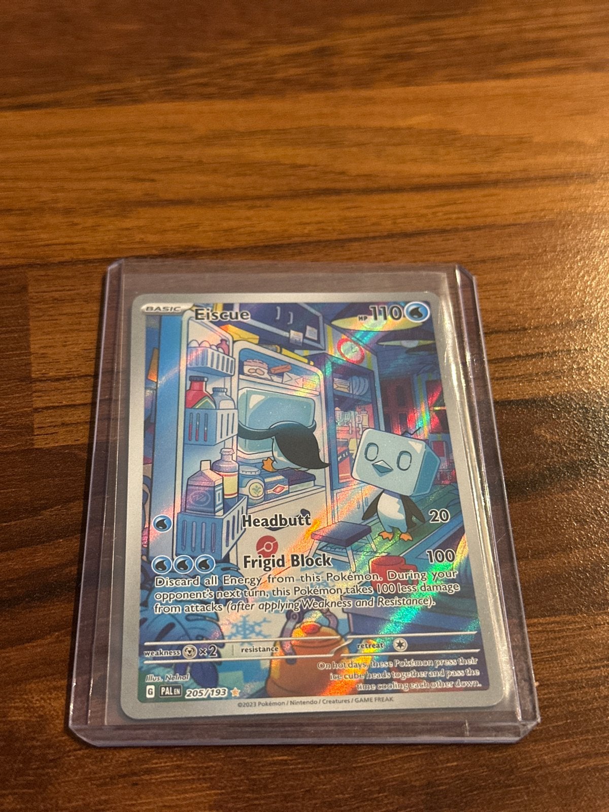 Eiscue Pokémon kaart (205/193) - Scarlet & Violet, Ophalen of Verzenden, Zo goed als nieuw, Losse kaart