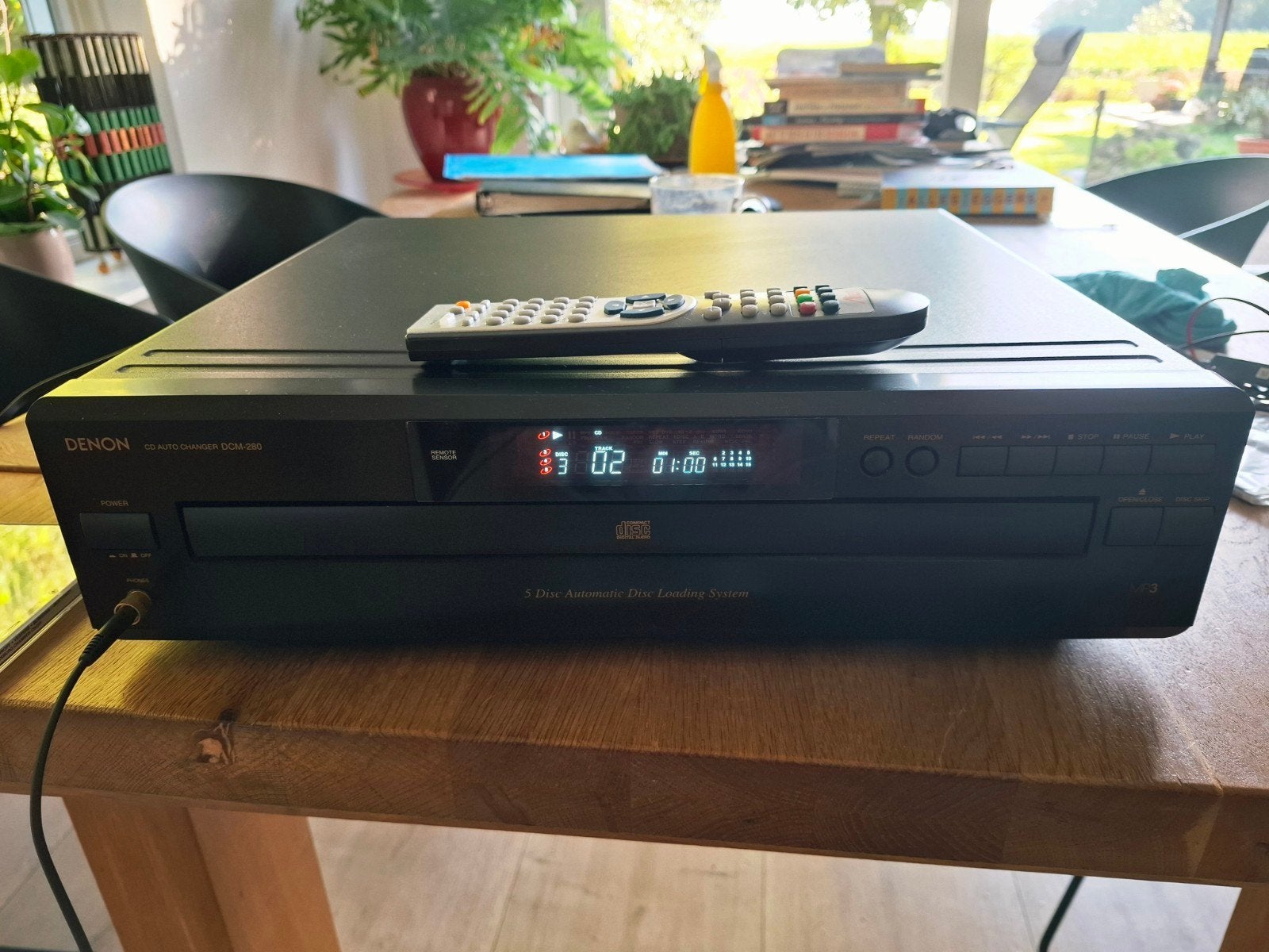 Denon DCM-280 Cd auto changer 5 disc CD speler, Ophalen of Verzenden, Zo goed als nieuw, Overige merken, Wisselaar
