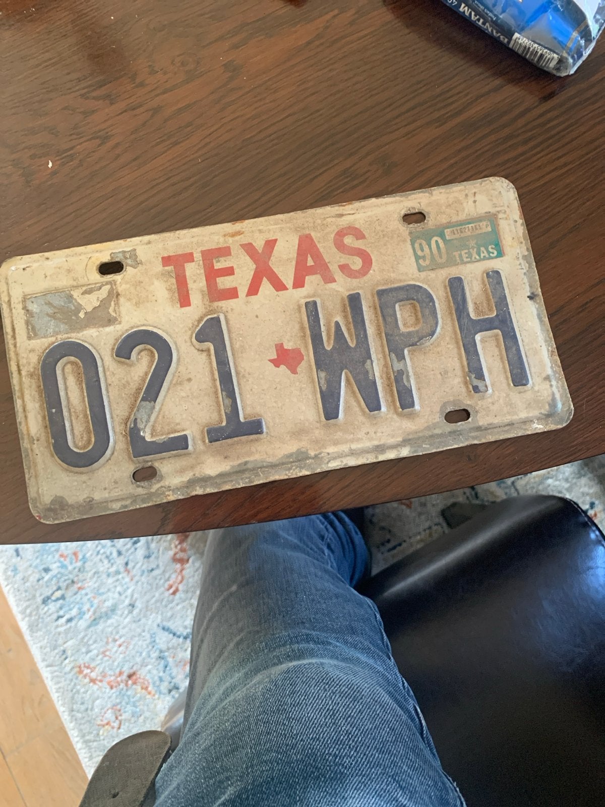 Vintage Texas Kentekenplaat 021-WPH (1990), Ophalen of Verzenden