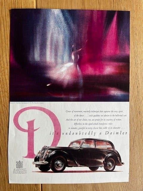 Daimler Consort 1951 originele advertentie, Ophalen of Verzenden, Gelezen, Overige merken