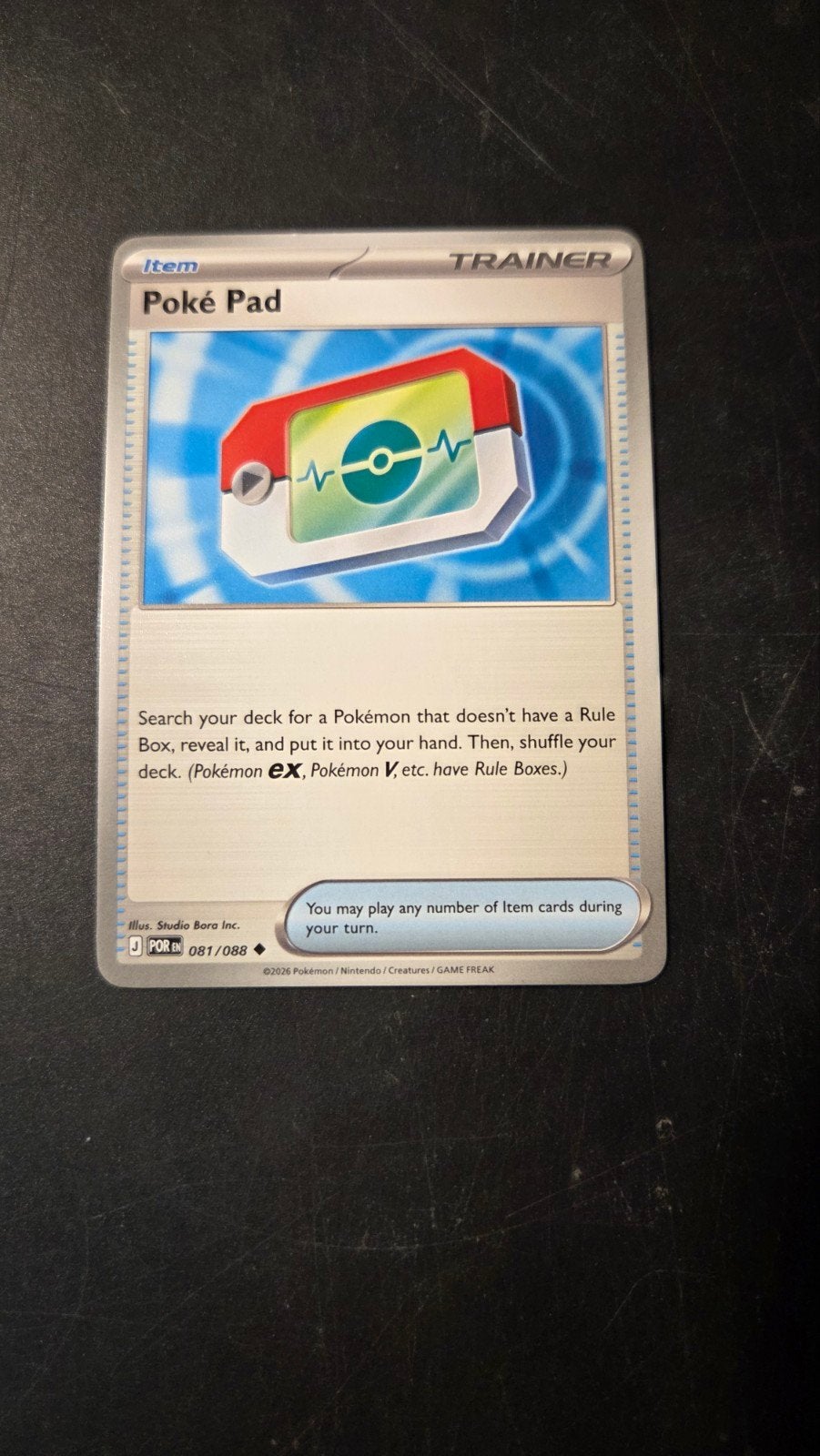 081/088 Poké Pad Trainer Kaart - Perfecte Staat, Verzenden, Zo goed als nieuw, Losse kaart